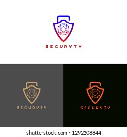 Security logo templates, vector logo technology for business corporate, abstract shield, elements, illustration -vector