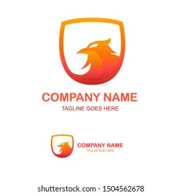security logo,eagle in shield template vector illustration.logo suitable for your business