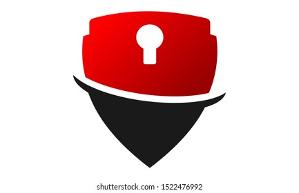 security logos, shields, logos for technology and business, padlocks
