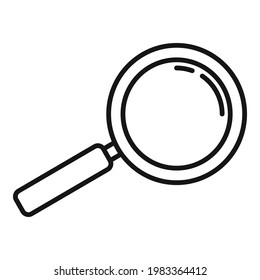 Sicherheitsverstärker-Symbol. Outline Security Lupe Vektorsymbol für Webdesign einzeln auf weißem Hintergrund