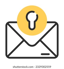 security mail flat icon. Perfect for Graphic Design, Mobile, UI, and Web Masterpieces