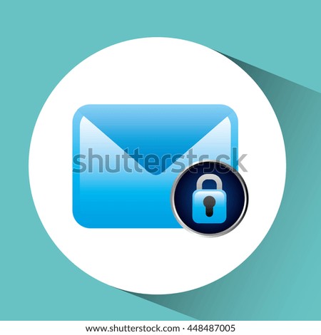 Security mail icon with infomation design vector