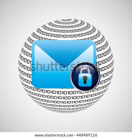Security mail icon with infomation design vector