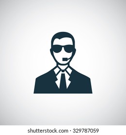 security man icon, on white background
