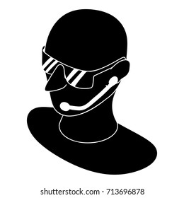 Security man icon. Simple illustration of security man vector icon for web design isolated on white background