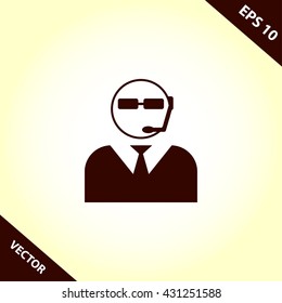 security man icon. security man vector illustration