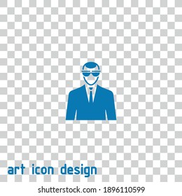 security man vector icon on an abstract background