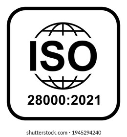 Security Management Systems. Standard quality symbol. Vector button sign isolated on white background .