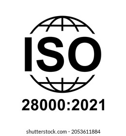 Security Management Systems. Standard quality symbol. Vector button sign isolated on white background .