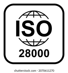 Sicherheitssysteme. Standardqualitätszeichen. Vektorsymbol einzeln auf weißem Hintergrund.