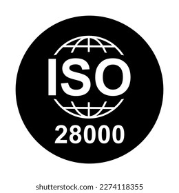 Security Management Systems. Standard quality symbol. Vector button sign isolated on white background .
