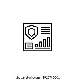 Security manager dashboard illustration icon with line style. Vector