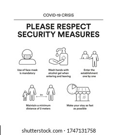 Security measures adopted for the covid-19 crisis