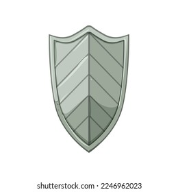 caricatura del escudo medieval de seguridad. señal del escudo medieval de seguridad. ilustración vectorial de símbolo aislado