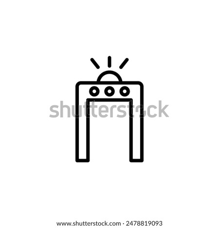 Security Metal Detector Icon Ideal for Safety and Detection Tools