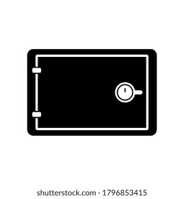 Sicherheit Metall-sicheres Flachfarbsymbol.