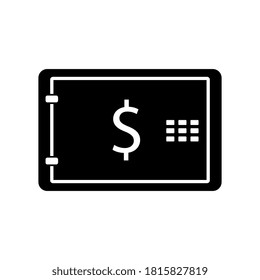 Icono de línea de diseño plano de seguridad metálica.
