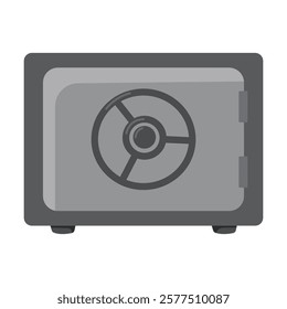 Security metal safe vector, steel safe bank box, flat design illustration, clip art safe, safe clip art, flat icon design, bank locker image