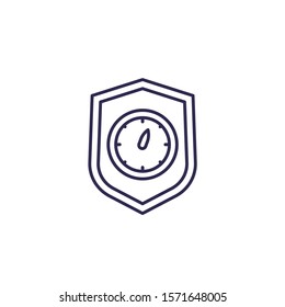 security meter, vector line icon