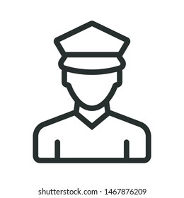 security - minimal line web icon. simple vector illustration. concept for infographic, website or app.