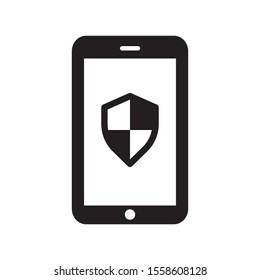 Security mobile icon. Smartphone protection icon