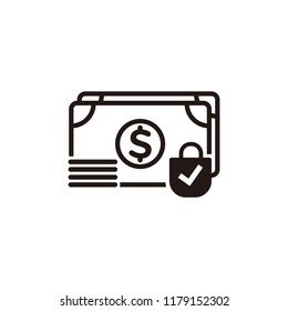 Security money icon symbol