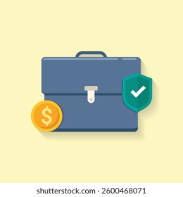 security money investment flat vector illustration design