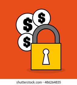 security money investment flat vector illustration design