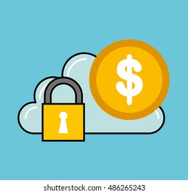 security money investment flat vector illustration design