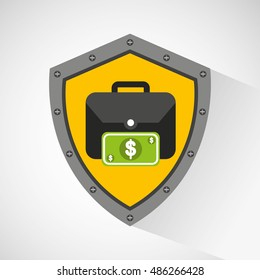 security money investment flat vector illustration design