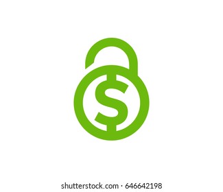 Security Money Lock Icon Logo Design Element