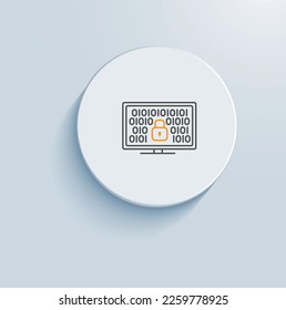 Security monitoring and response icon vector design