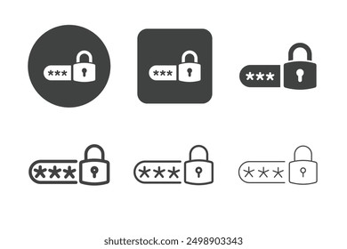 Security multi style series icons. Editable stroke. For website marketing design, logo, app, template, ui, etc. Vector illustration.