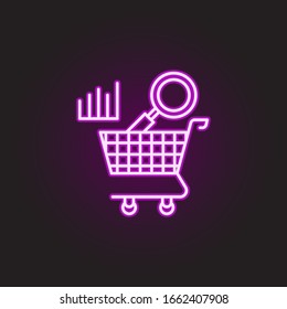 Security neon style icon. Simple thin line, outline vector of food and drink icons for ui and ux, website or mobile application