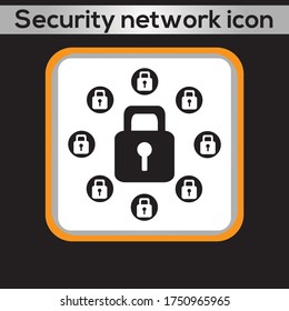 Security network icon. vector graphics