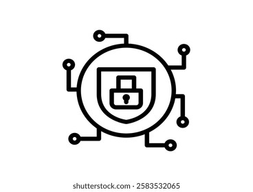 Security network icon, Vector Graphics