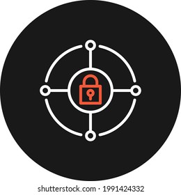 Security, network, protection icon vector image. Can also be used for internet security. Suitable for use on web apps, mobile apps and print media.