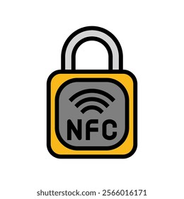 security nfc technology color icon vector. security nfc technology sign. isolated symbol illustration