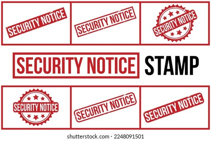 Aviso de seguridad Vector de conjunto de sellos de goma