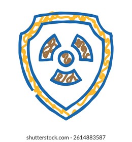 security nuclear energy doodle icon sketch vector. security nuclear energy sign. isolated symbol illustration