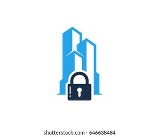 Security Office Lock Icon Logo Design Element