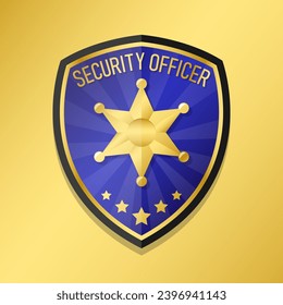 Security officer badge for agent illustration vector