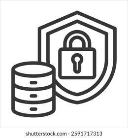 Security Outline Icon Vector Illustration