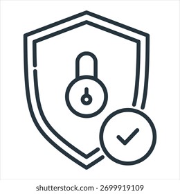 Security Outline Icon Vector Illustration