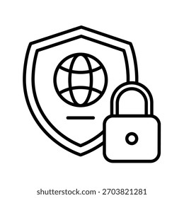 Ilustración vectorial de iconos de esquema de seguridad