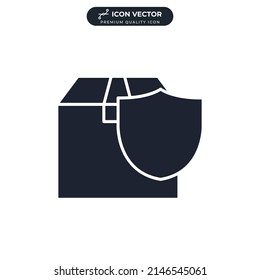 security package icon symbol template for graphic and web design collection logo vector illustration