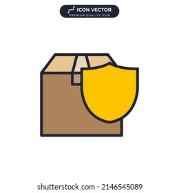 security package icon symbol template for graphic and web design collection logo vector illustration