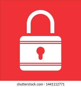 Security, pad lock icon, stock vector illustration, EPS10.