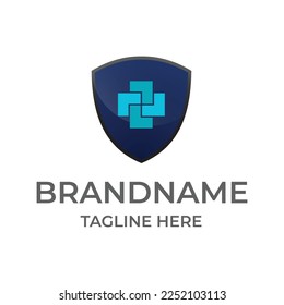 Security padlock creative logo icon
