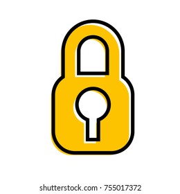 security padlock data digital social media button